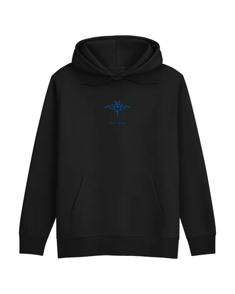 Zero Trust Hoodie, sweat à capuche noir brodé