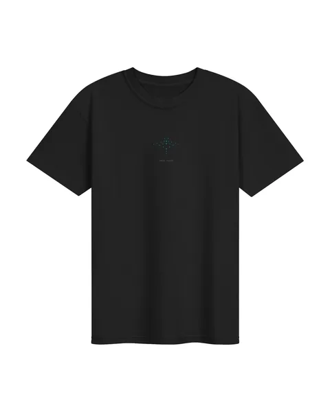 Zero Trust Tee, t-shirt noir avec emblème raie manta en réseau
